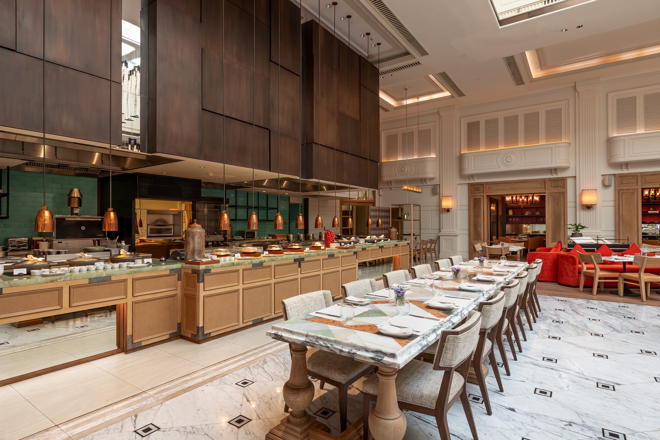 The bar counter